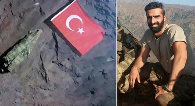 Gara'da şehit düşen Yüzbaşı Burak Coşkun, PKK elebaşı Karayılan'ın mağarasına Türk bayrağı asmış