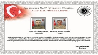 Hakkari’den acı haber: 2 askerimiz şehit oldu