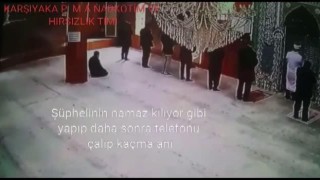 Gaziantep'te girdği camide namaz kılıyormuş gibin davranıp cemaatten birinin cep telefonunu çalan zanlı tutuklandı!!!