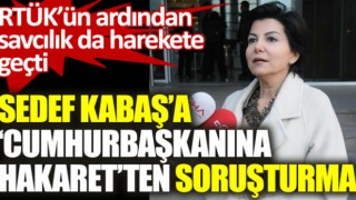 Sedef Kabaş'a "Cumhurbaşkanına hakaret" suçundan soruşturma açıldı