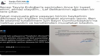 Bolu Belediye Başkanı Tanju Özcan, Cumhurbaşkanı Erdoğan'ın heykelini dikmek için mektup yazdı