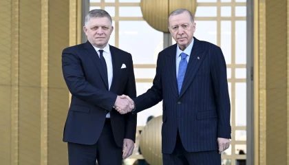 Cumhurbaşkanı Erdoğan, Robert Fico'yu resmi törenle karşıladı